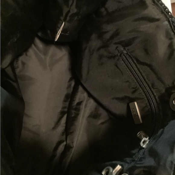 The Sak black woven crochet double handle tote bag - Picture 4 of 6